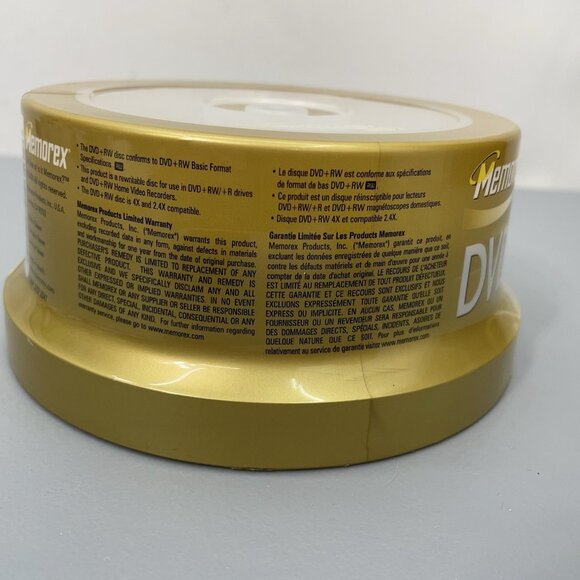 Memorex 25 Pack DVD RW 4x 4.7 GB 120 min Rewritable SEALED - Picture 3 of 5
